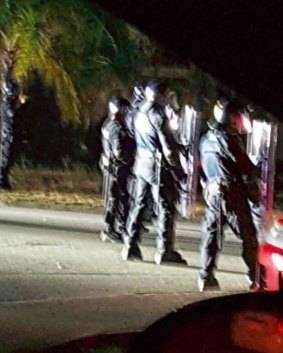 Riot Squad officers were on hand to disperse party-goers.
