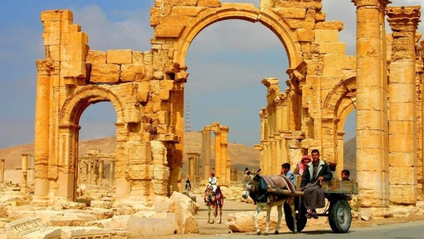 The first-century AD ruins at Palmyra in Syria.