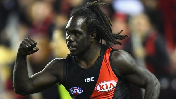 Star showing: Anthony McDonald-Tipungwuti of the Bombers.