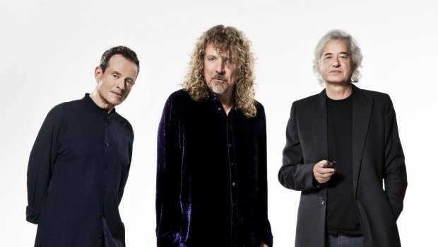 Led Zeppelin – John Paul Jones, Robert Plant, and Jimmy Page. 