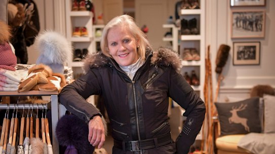 Former Olympic skier Jo McDougall at ski shop Molony's, in South Yarra, Melbourne. 