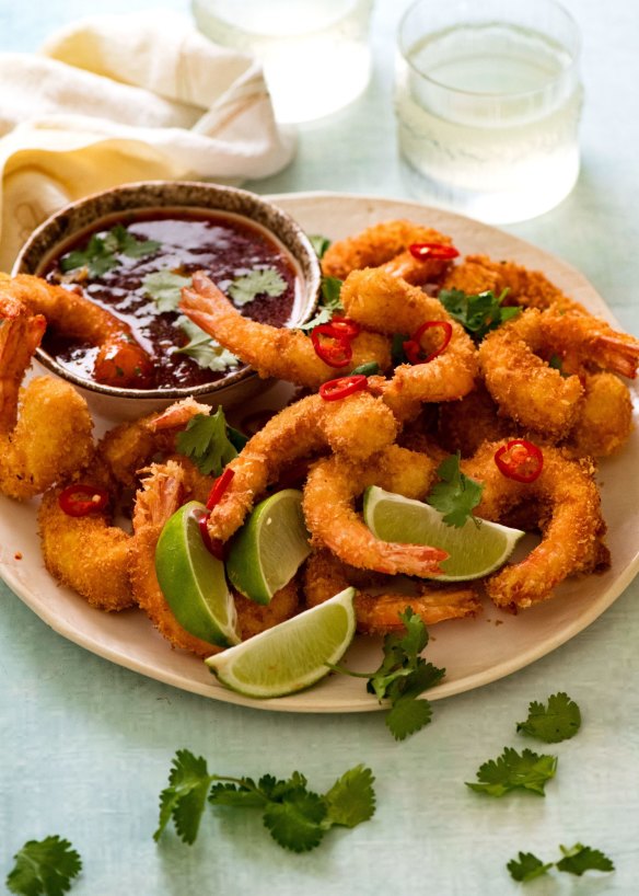 Crispy Thai coconut prawns.