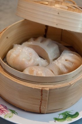 Crystal skin vegetable dumplings.