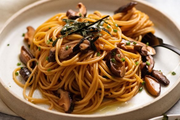 Pantry pasta with a Japanese twist.