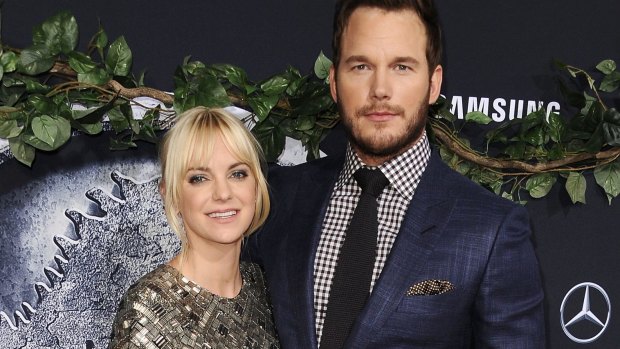 Actor Chris Pratt with wife Anna Faris.