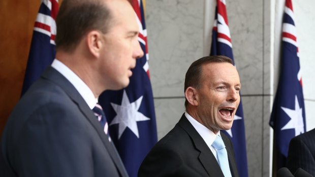 Immigration Minister Peter Dutton and Prime Minister Tony Abbott.
