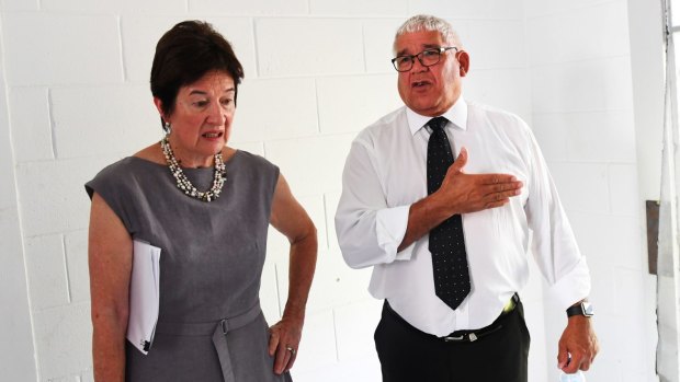 Commissioners Margaret White and Mick Gooda tour the current Don Dale Youth Detention facilities. 