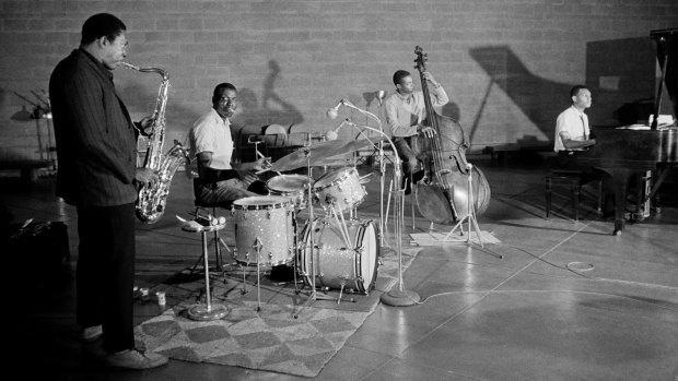 The John Coltrane Quartet, jazz's most explosive band, records at Rudy Van Gelder's legendary studio.