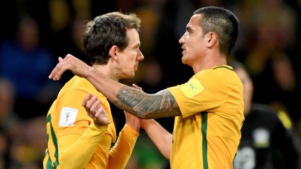 Casualty ward: Robbie Kruse has picked up a knock and Tim Cahill will travel despite concern over his ankle.