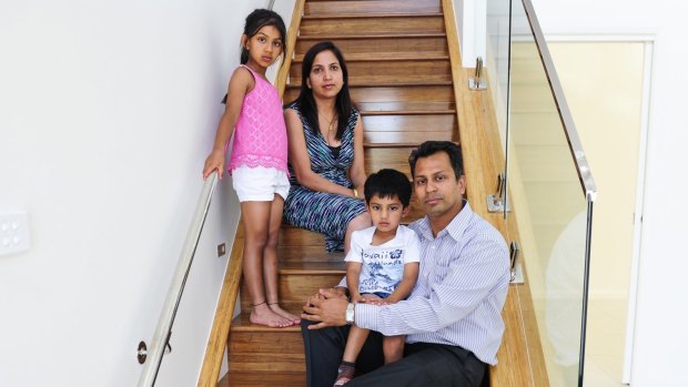 The Singhal family: Ajay and his wife Shweta and their children Aanya,7 and Aditya,4. 