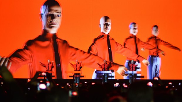 Kraftwerk perform in Berlin in 2015. The German electronic music pioneers have suffered a legal setback in a row over a two-second sample being used without their permission.