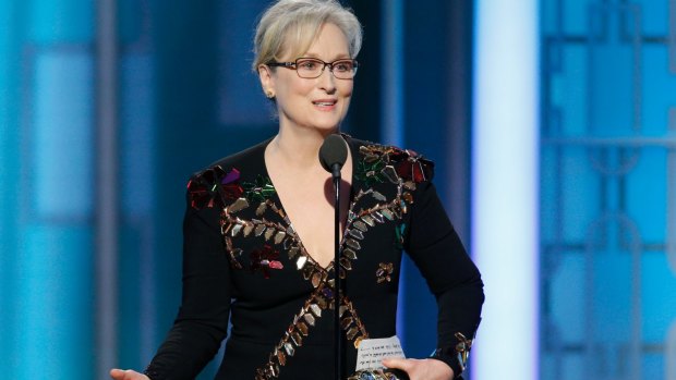 "There was one performance this year that stunned me - it sank its hooks in my heart," Meryl Streep said as she accepted the award. 