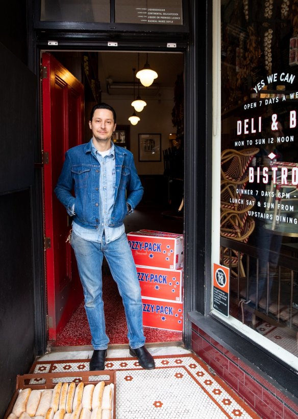 Chef Elvis Abrahanowicz outside Continental Deli and Bar.