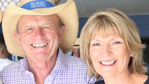 Gerry Harvey says his wife Katie Page, Harvey Norman's CEO, sold shares in the company last week to cover a tax bill.