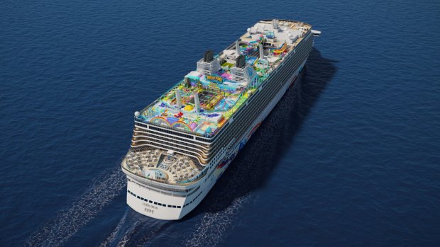 The 342-metre, 2350-room ship was set to feature the latest hardware and advanced technology, according to Genting, including voice and facial recognition, and self-guided mobile assistants.