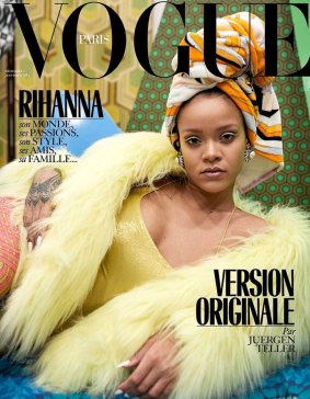 Rita Ora on the cover of Vogue Paris, shot by Juergen Teller 