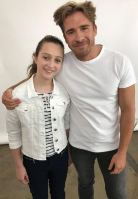 Collector schoolgirl and "tween influencer'' Brooke Bryan interviewed actor Hugh Sheridan as part of her contract with Nestle.