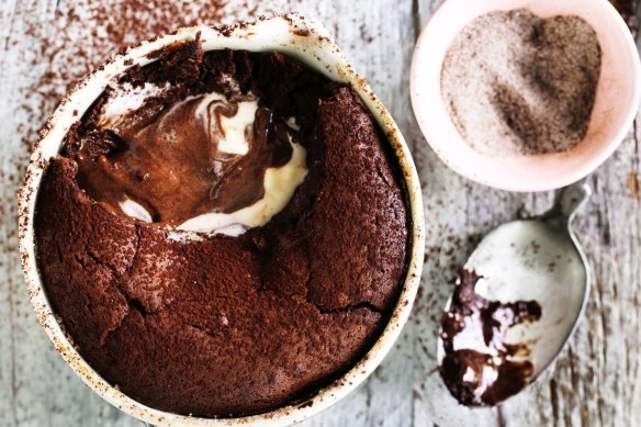 Helen Goh's flourless chocolate orange and anise puddings.