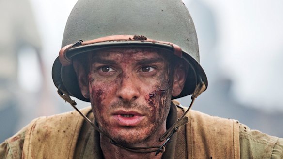 Andrew Garfield as conscientious objector Desmond Doss in <i>Hacksaw Ridge</i>.