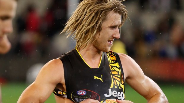Dyson Heppell in Trent Cotchin's Richmond Indigenous jumper