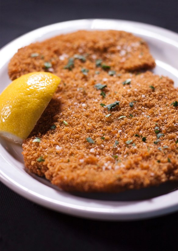 The vegan schnitzel.