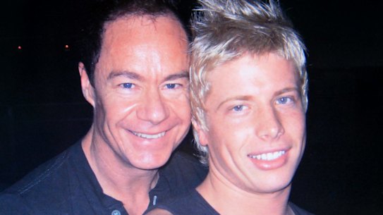 Michael Atkins and Matthew Leveson before Matthew's disappearance in 2007.