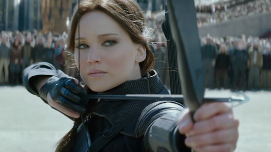 Jennifer Lawrence in The Hunger Games: Mockingjay - Part II.