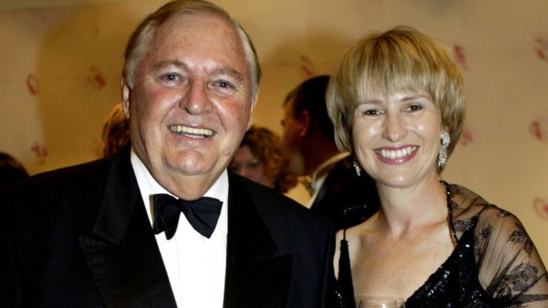 Alan Bond and wife Diana Bliss at the America's Cup 20th Anniversary Ball at the Hyatt Hotel, 2003. 