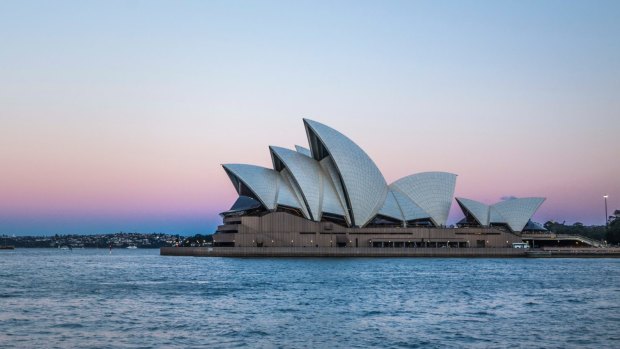  Sydney Opera House at dusk. Photo: Shutterstock.
