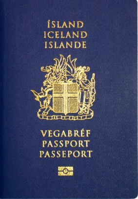 The passport of Iceland.