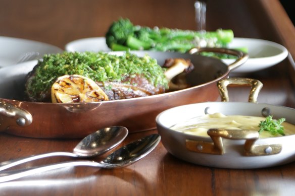 Share-friendly dishes include lamb shoulder with charred lemon.