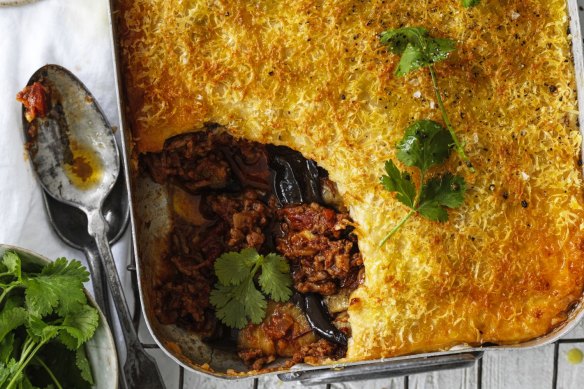 Greek meets Mexican: Moussaka with smoky chipotle.