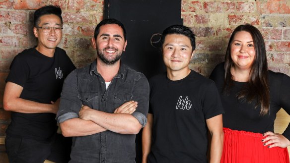 Hanoi Hannah Elsternwick executive chef Anthony Choi, co-owner Simon Blacher, head chef Joon Song and venue manager Kat Solomon.