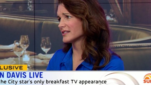 Kristin Davis was not impressed with the skit.