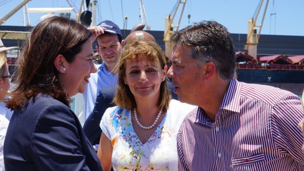 Queensland Premier Annastacia Palaszczuk meets Gautam Adani in Townsville. 