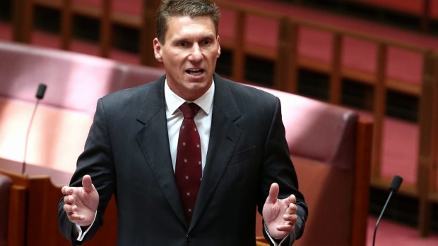 Cory Bernardi in action in the Senate.