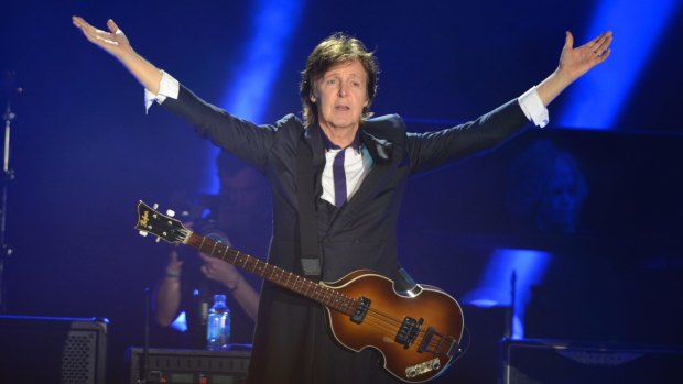 Paul McCartney on stage in Washington, 2016.