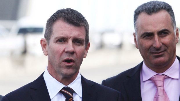 Like many MPs Mr Sidoti, pictured with Premier Mike Baird, may be caught between the views of his local council and the direction of the government's reforms.
