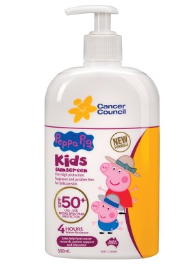 The Cancer Council's Peppa Pig sunscreen.