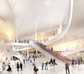 The design for the convention centre's foyer.