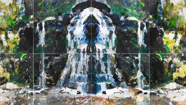Ben Quilty, Fairy Bower Rorschach (detail), 2012, oil on linen, 241 x 520 cm overall. Art Gallery of New South Wales. 
 © Ben Quilty 