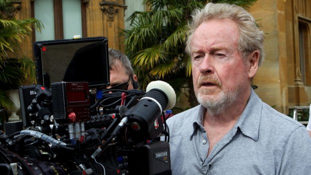 Ridley Scott on the set of the 2013 movie <i>The Counselor.</i>