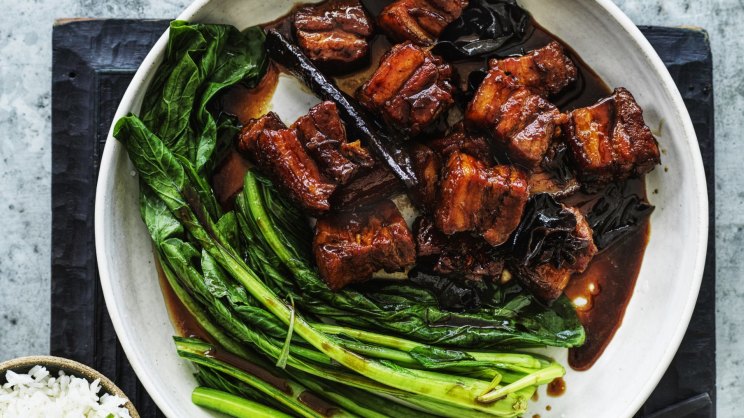 Karen Martini's glazed pork with black vinegar and wood-ear fungus
