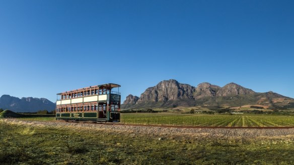 The Wine Tram that travels through South African Wine Country.