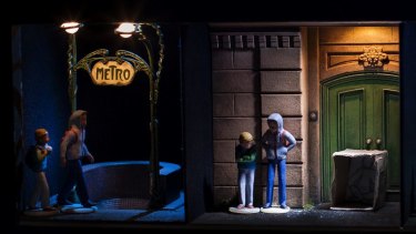<i>Flight</i>, by Scottish theatre group Vox Motus, uses dioramas and models to convey the plight of young refugees. 
