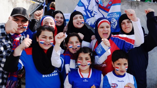 Western Bulldogs fans loud and proud at Whitten Oval.