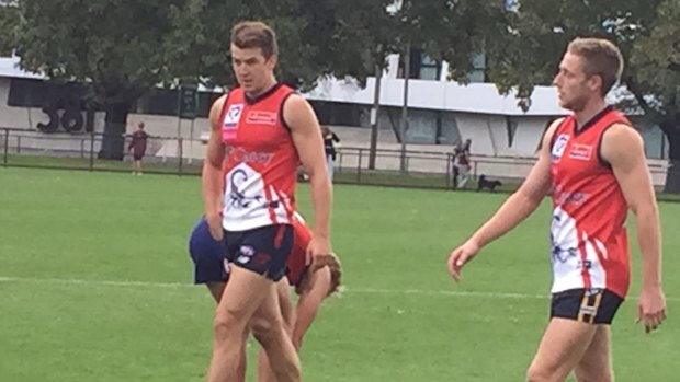 Good to see you back: Jack Trengove in action on Friday morning.