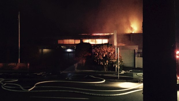 Devastating: The club was well alight by 2.30am.