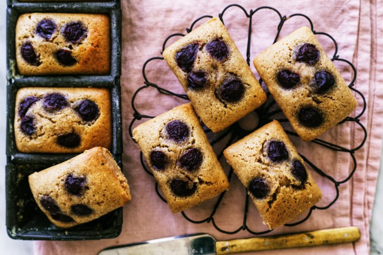 Helen Goh's cherry, lemon and olive oil financiers.