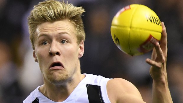Jordan De Goey impressed in a Magpies' intra-club, but remain on indefinite suspension after he was caught drink-driving